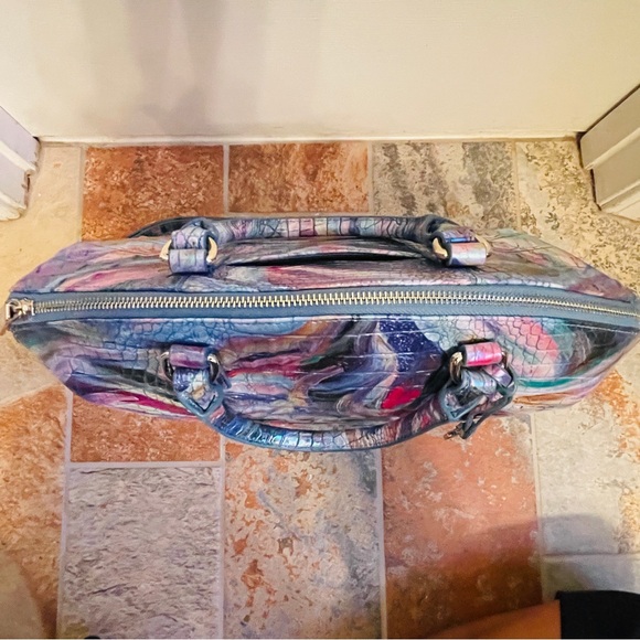 🎁SALE! Brahmin HARD TO FIND! Large Duxbury Croc Embossed Leather in Elope!!! - Picture 12 of 16